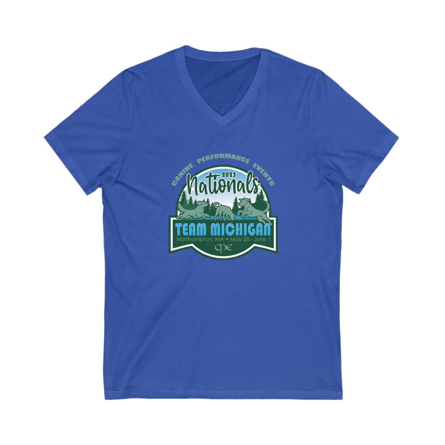CPE TEAM MICHIGAN Unisex Jersey Short Sleeve V-Neck Tee