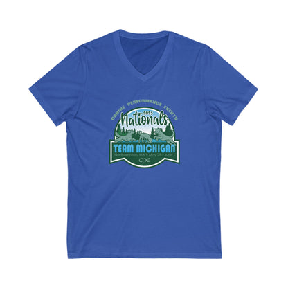 CPE TEAM MICHIGAN Unisex Jersey Short Sleeve V-Neck Tee