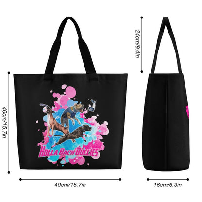 HOLLA BACK BULLIES Large One Shoulder Shopping Bag