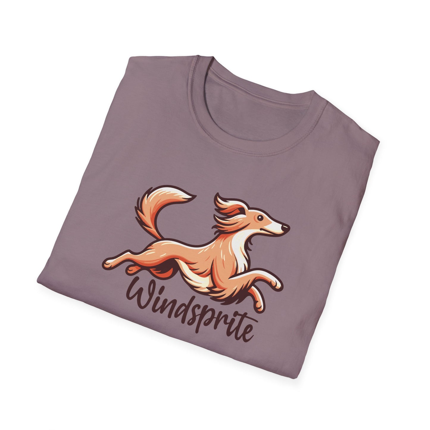 Cute WINDSPRITE - Silken Windhound Waving Unisex Softstyle T-Shirt