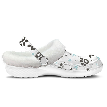 Paw-n-Star Star Fuzzy Slip Ons