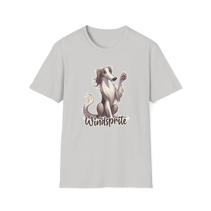 Hello There  WINDSPRITE - Silken Windhound Waving Unisex Softstyle T-Shirt