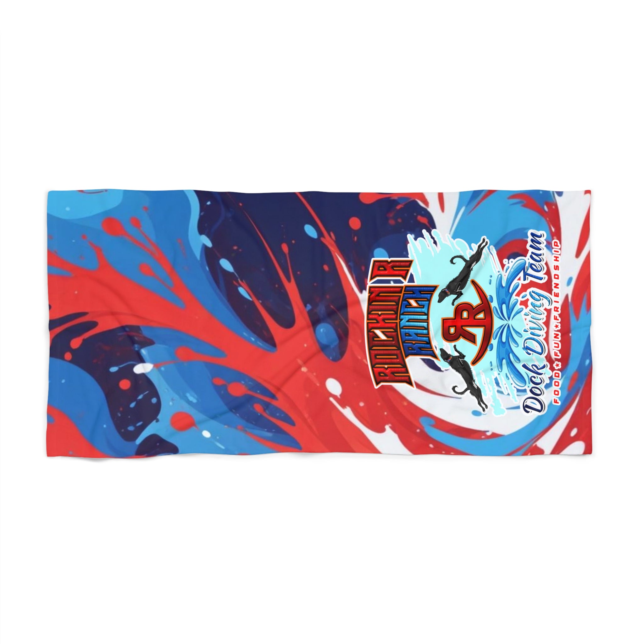 American Flag Beach Towel - 30x60 Inches, 100% Cotton Velour, USA Patriotic Pool & Beach Towel - View #6