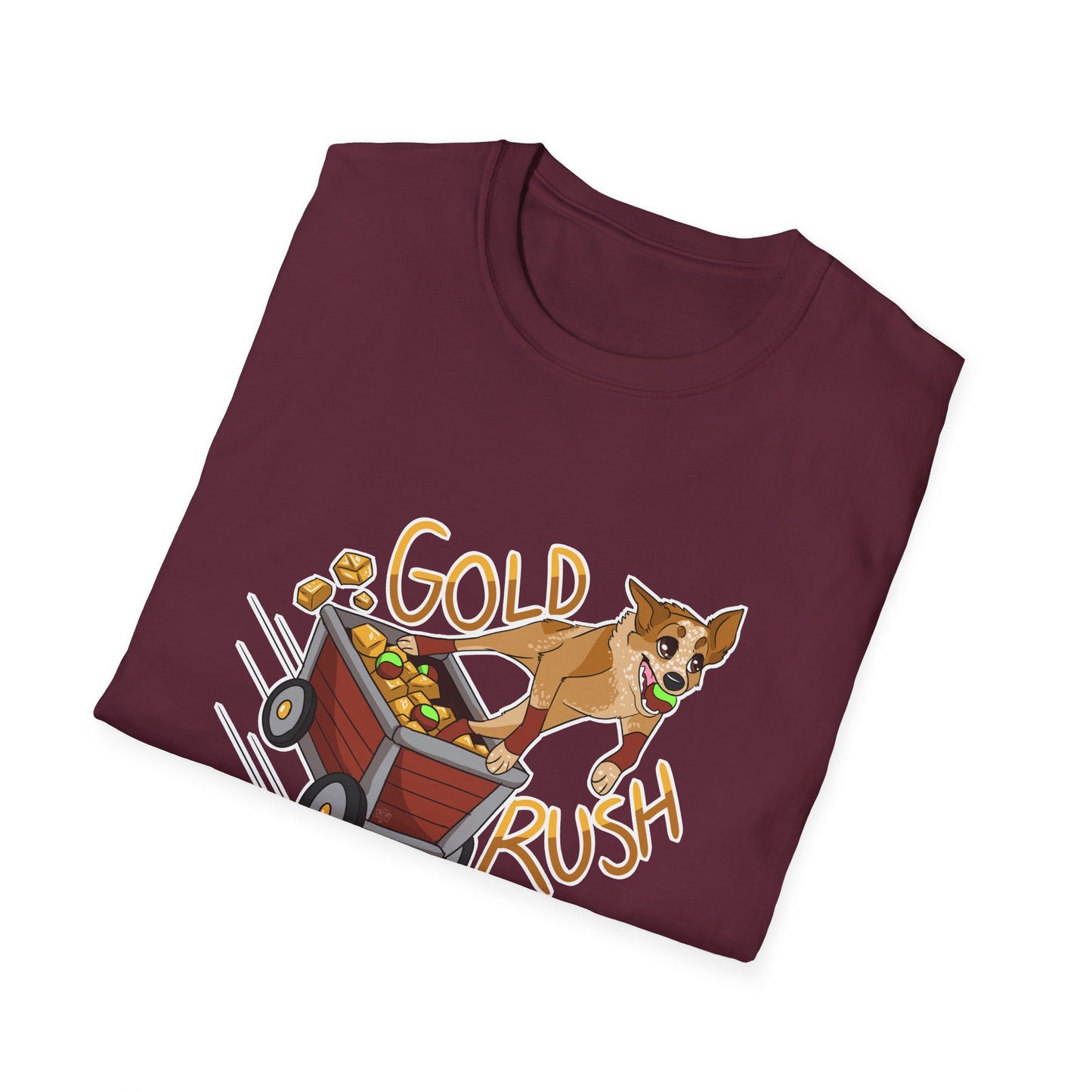2 GOLD RUSH FLYBALL Unisex Softstyle T-Shirt