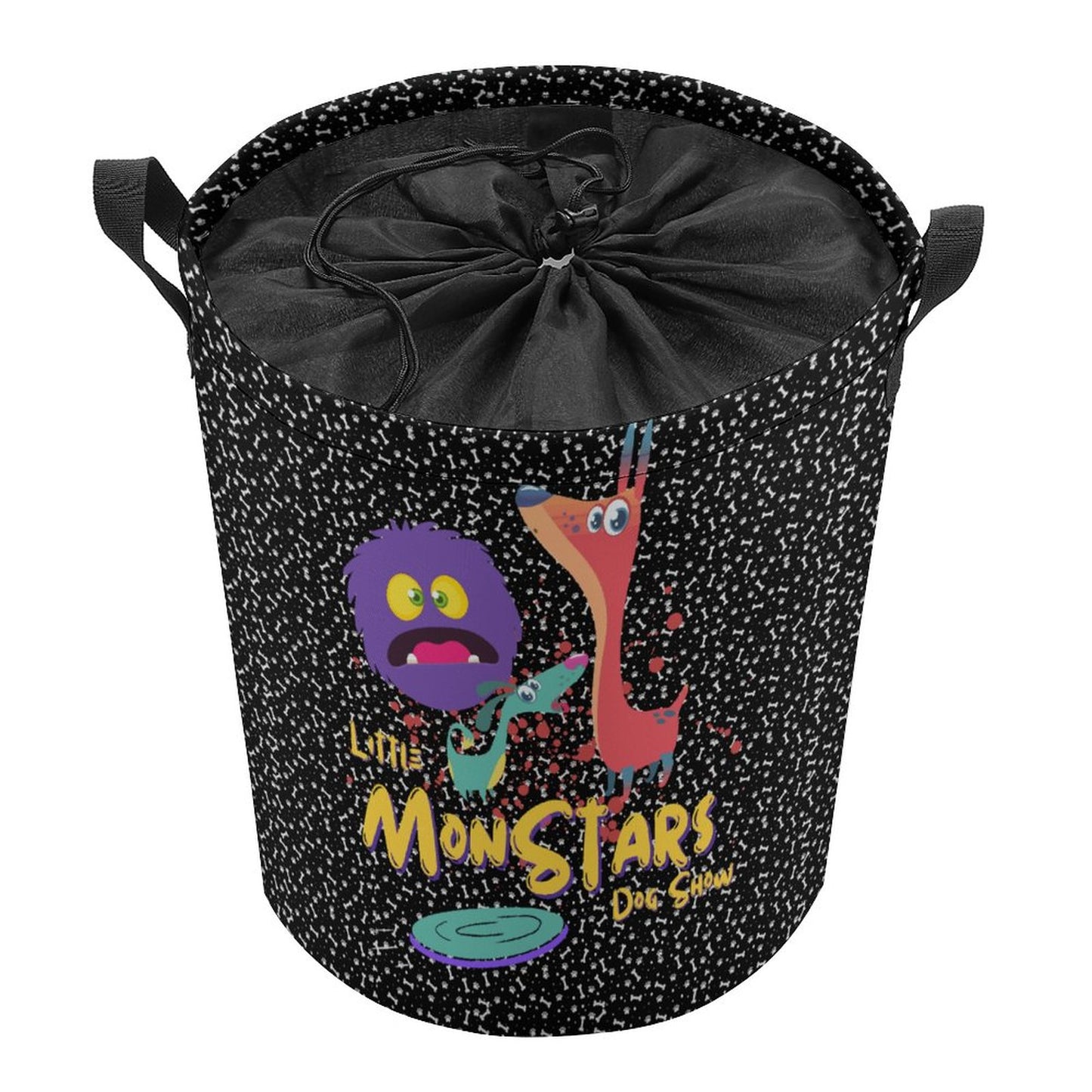 LITTLE MONSTERS Drawstring collapsible Laundry Basket