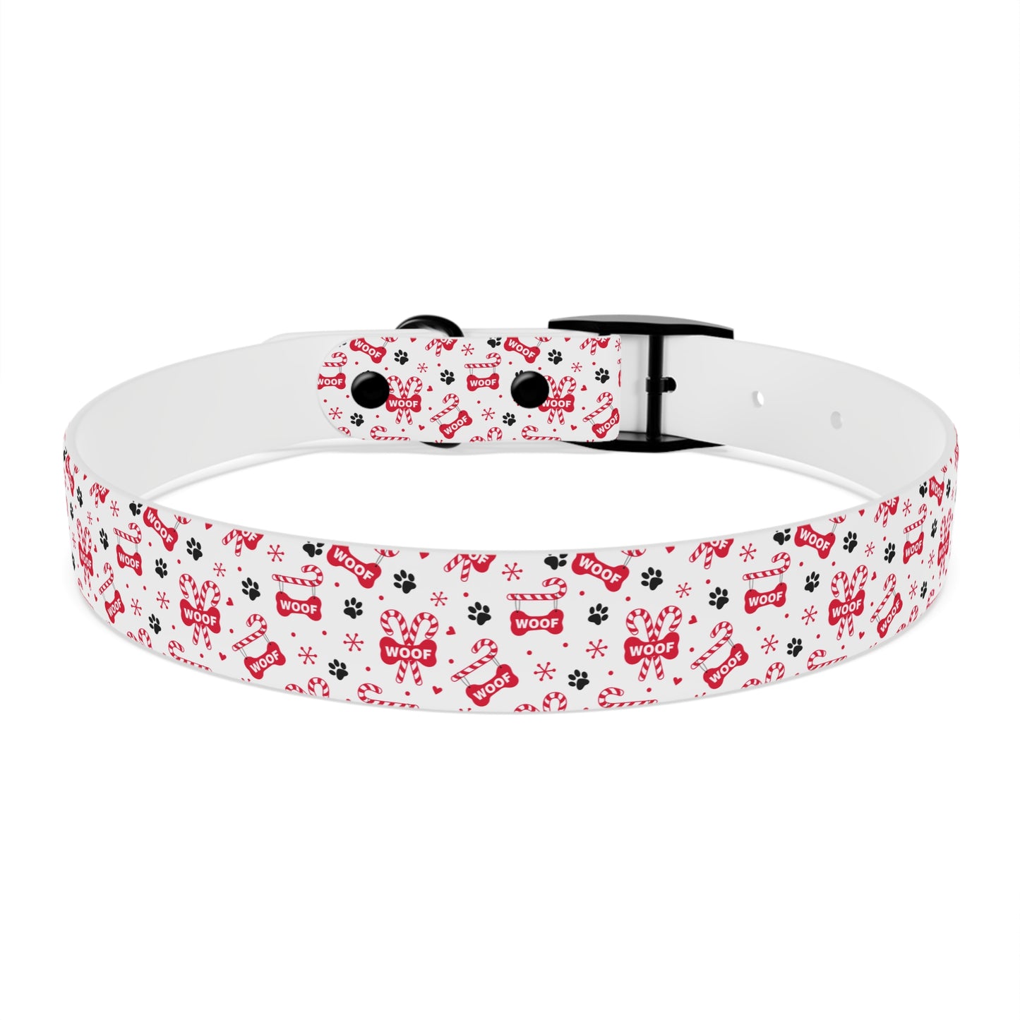 HOLIDAY WOOF CANDY CANES  Dog Collar