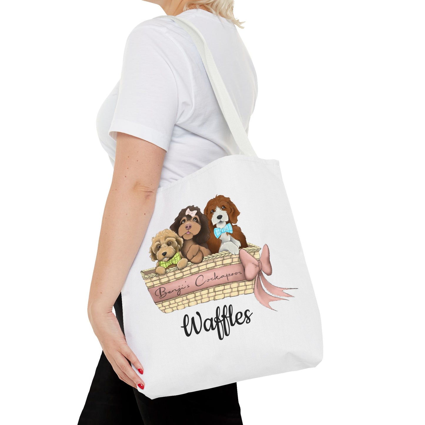 Waffles  Benjis Cockapoos Tote Bag