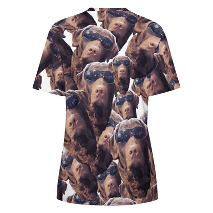 FOXY LADY _ LAB _ COLLAGE FACE DESIGN - Ladies T-Shirts Cotton