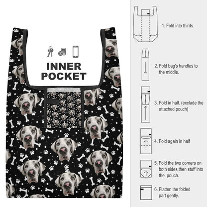 FACE w PAWS-n-BONES Reusable Grocery Bags