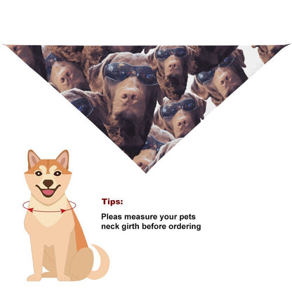 FOXY LADY _ LAB _ COLLAGE FACE DESIGN - customized dog bandana