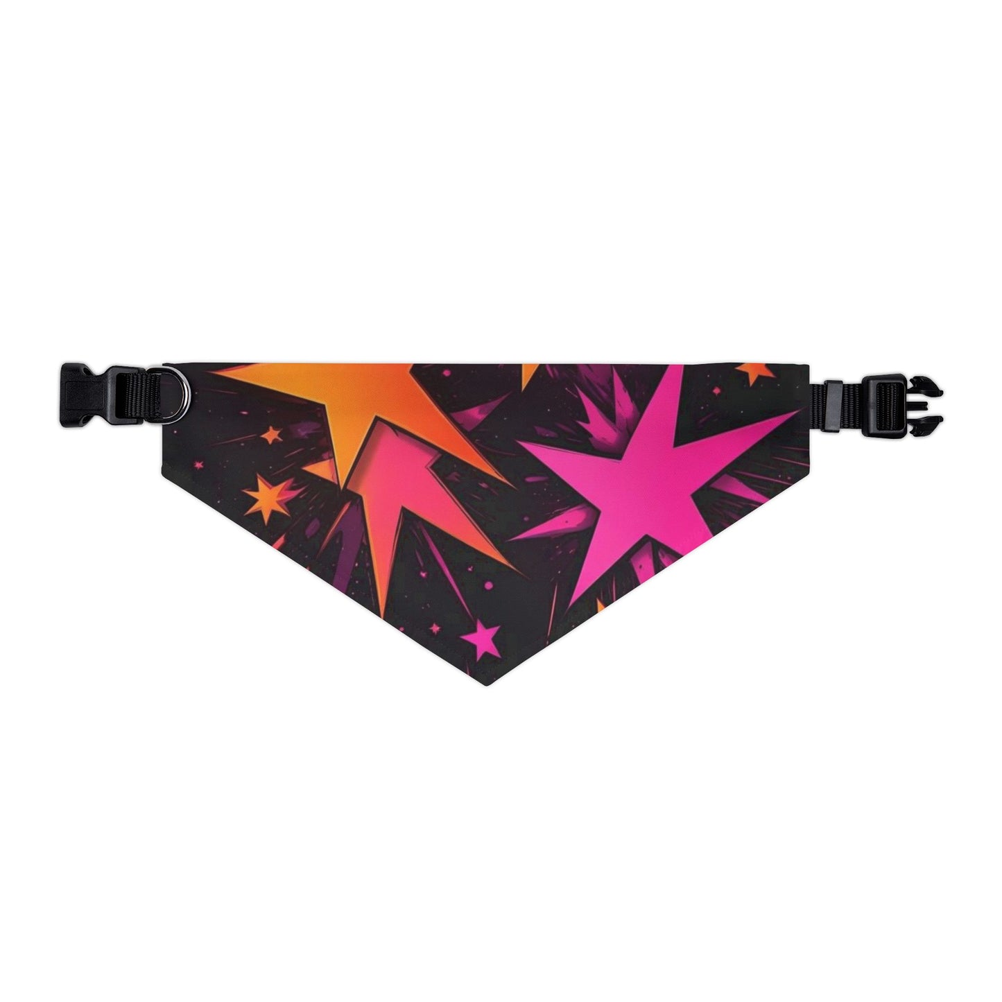 PINK ORANGE SUPER STARS Pet Bandana Collar
