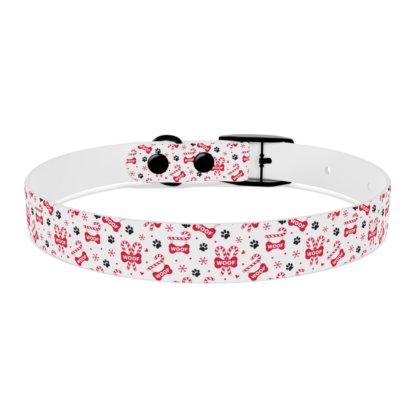 HOLIDAY WOOF CANDY CANES  Dog Collar