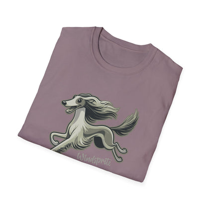 Silly 3 WINDSPRITE - Silken Windhound Waving Unisex Softstyle T-Shirt