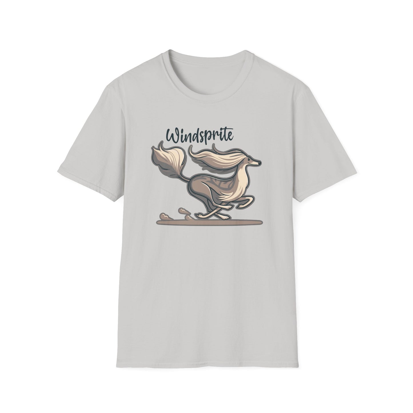 GO FAST  WINDSPRITE - Silken Windhound Waving Unisex Softstyle T-Shirt