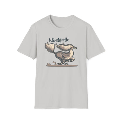 GO FAST  WINDSPRITE - Silken Windhound Waving Unisex Softstyle T-Shirt