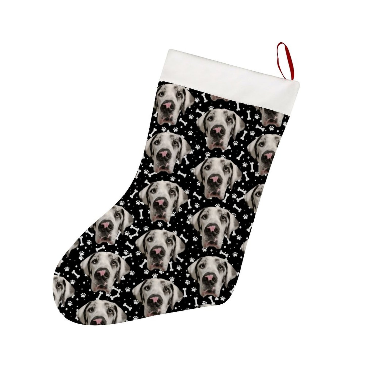 FACE w PAWS-n-BONES Christmas Stocking