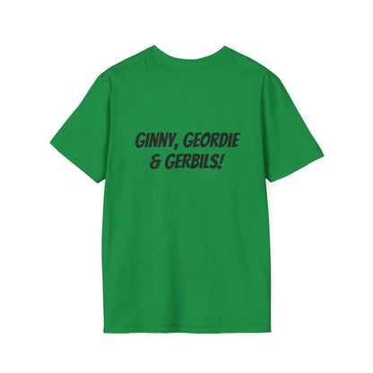 *Ginny, Geordie & Gerbils! * WIREHAIRED DACHSHUND - NASDA  Unisex Softstyle T-Shirt