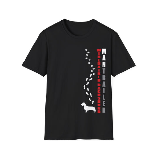 WIRE-HAIRED Dachshund - Man Trail Unisex Softstyle T-Shirt