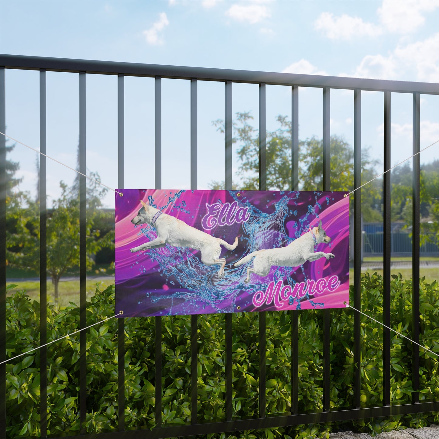 Ella and Monroe Horizontal Matte Banner