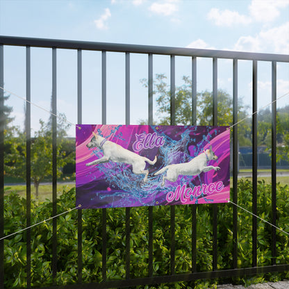 Ella and Monroe Horizontal Matte Banner