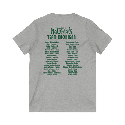 CPE TEAM MICHIGAN Unisex Jersey Short Sleeve V-Neck Tee