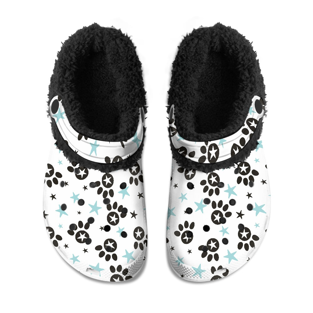 Paw-n-Star Star Fuzzy Slip Ons