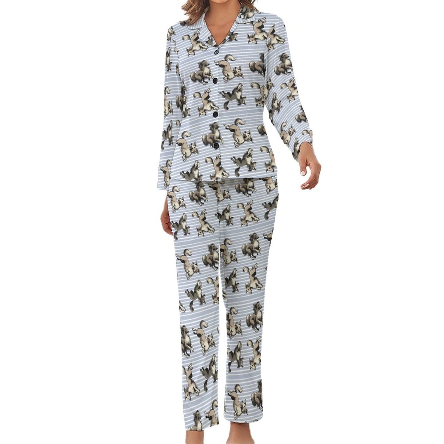 WINDSPRITE  - Silken Windhound  Pattern   Satin Pajama Set