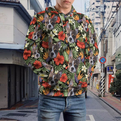 HAWAIIAN STYLE FACE -  Printed Hoodie for Men