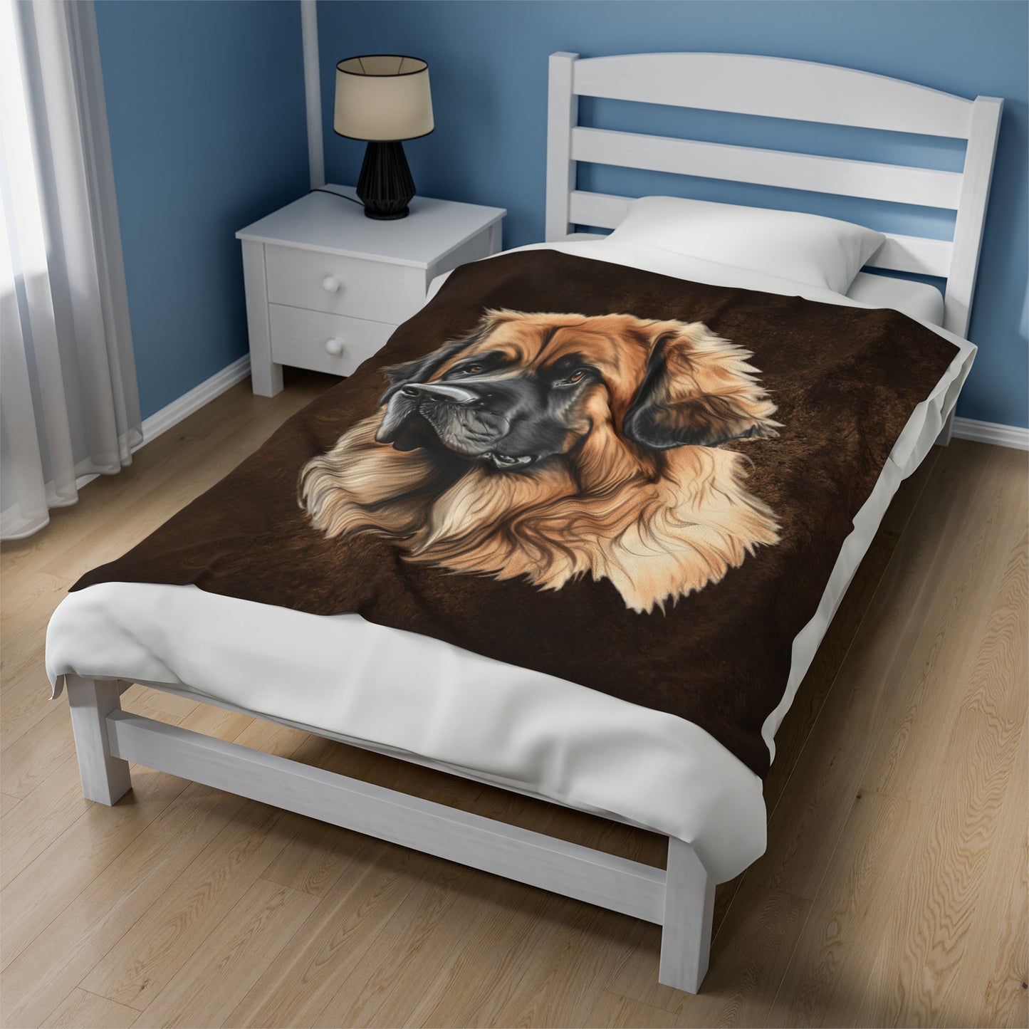 Leonberger Velveteen Plush Blanket