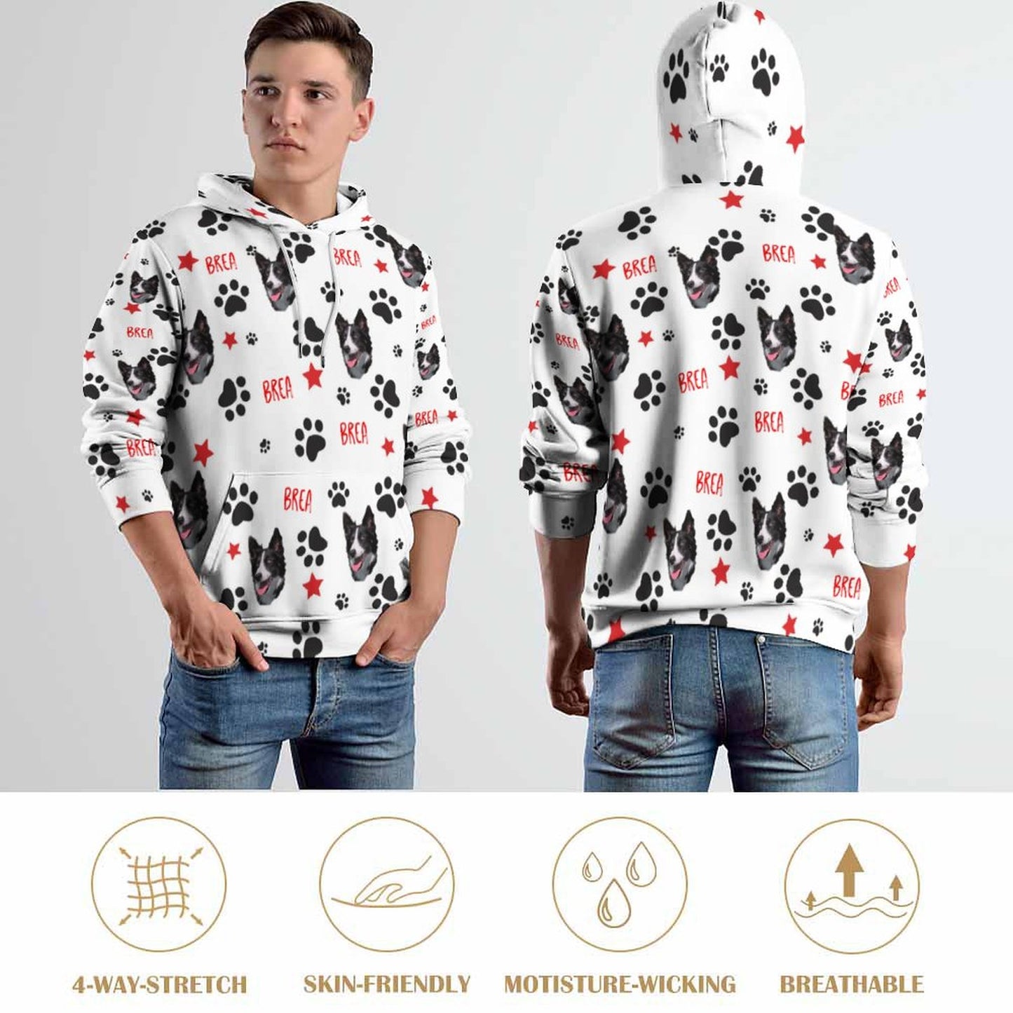 Custom Hoodie FACE PATTERN