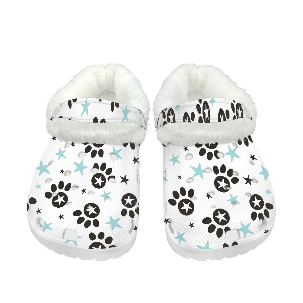 Paw-n-Star Star Fuzzy Slip Ons