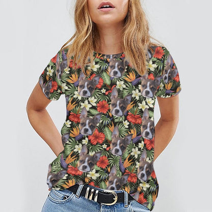 HAWAIIAN STYLE FACE - Women Short Sleeve Shirt