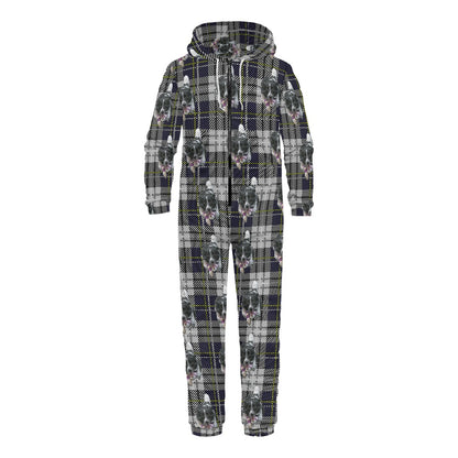 Women's hooded long sleeve jumpsuit no loaded