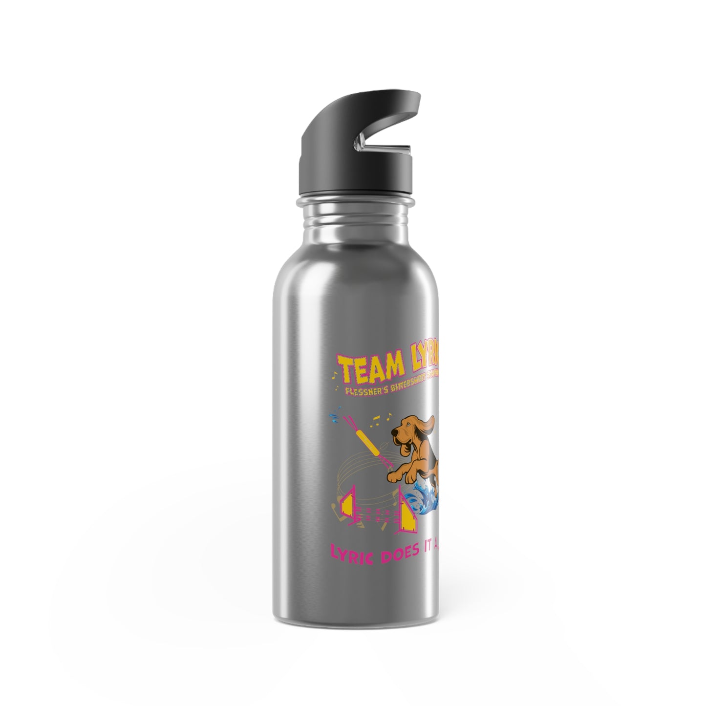 TEAM LYRIC Stainless Steel Water Bottle With Straw, 20oz