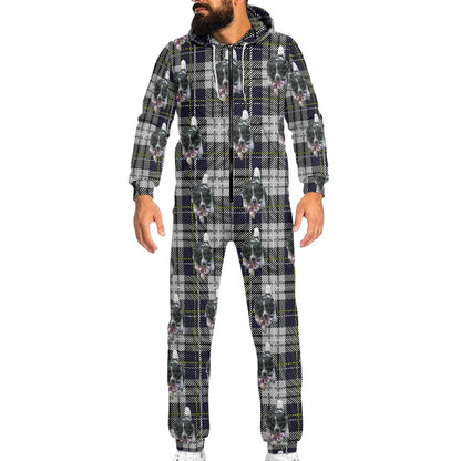 Women's hooded long sleeve jumpsuit no loaded