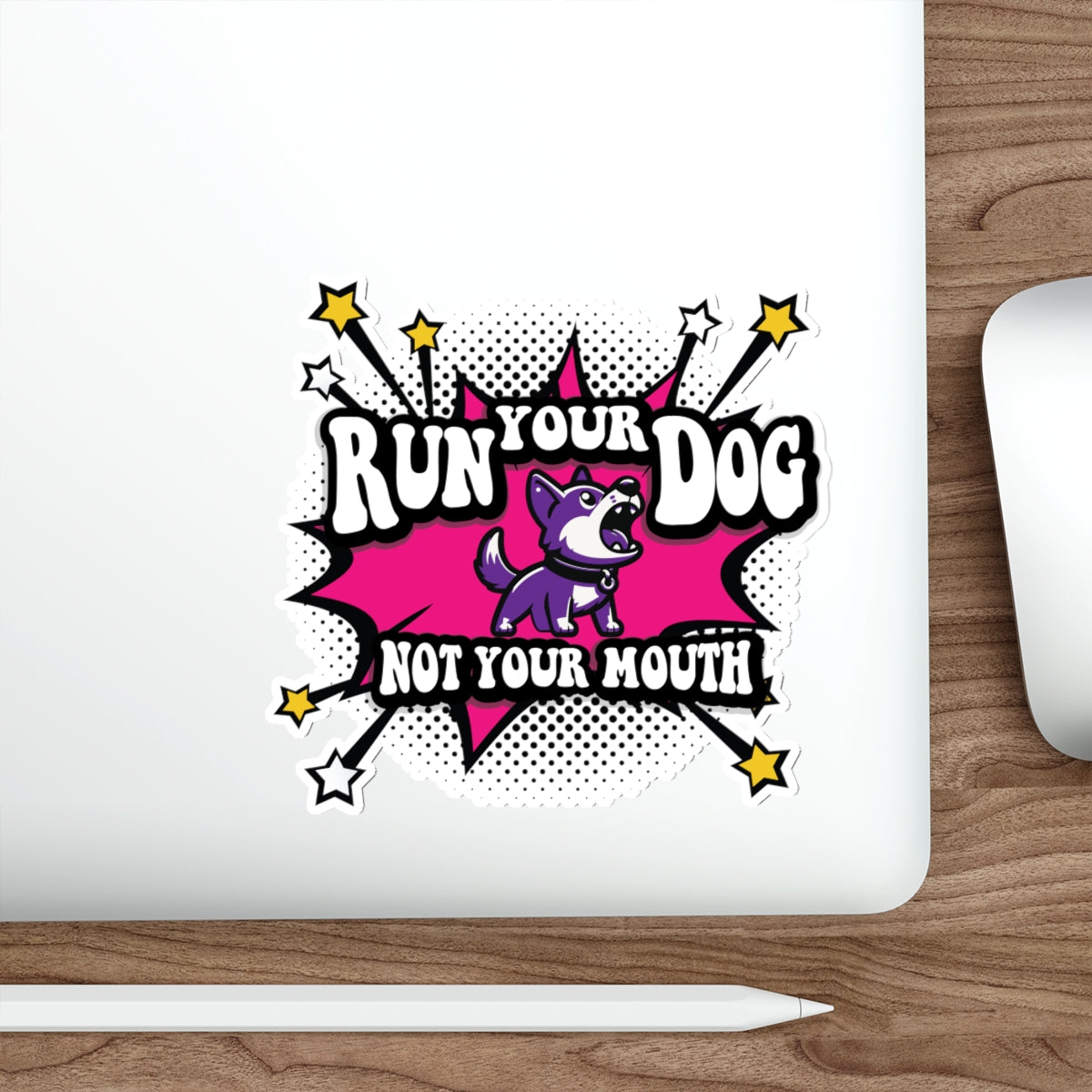 RUN YOUR DOG Comic Sticker