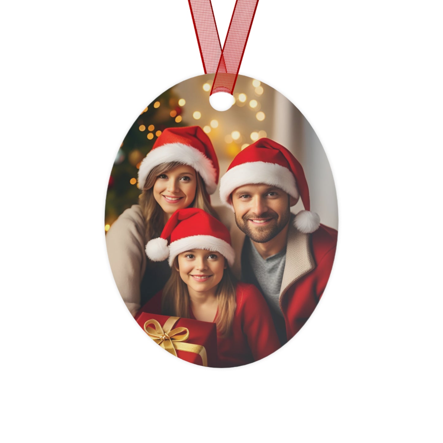 SAMPLE CUSTOM oval/circle Metal Ornaments