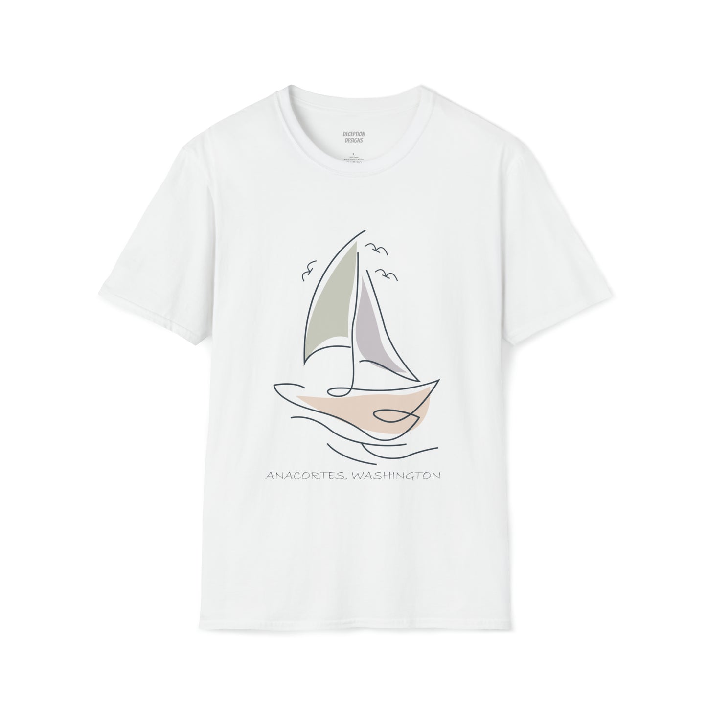 ANACORTES SAILBOAT  Unisex Softstyle T-Shirt