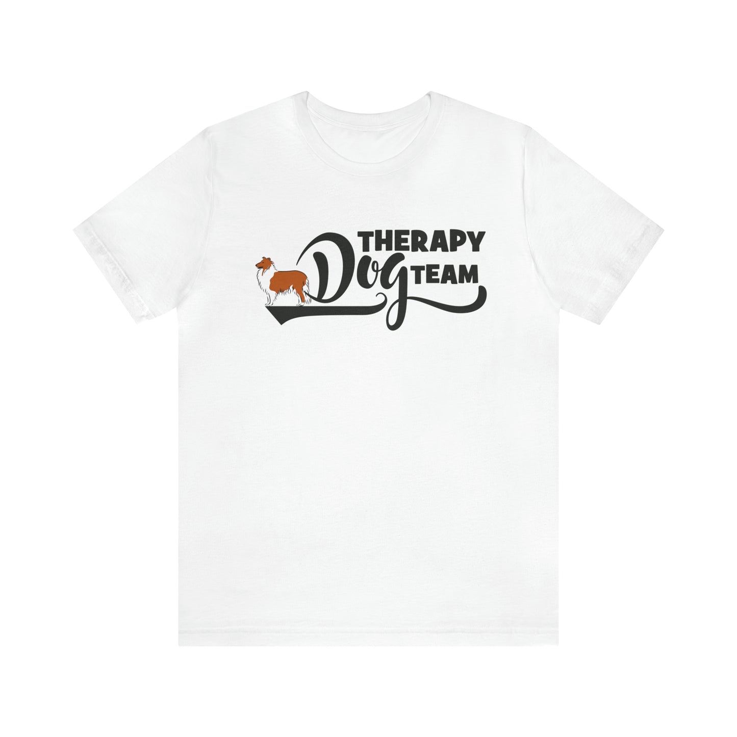 THERAPY DOG TEAM - ROUGH COLLIE   -  Unisex Short Sleeve Tee