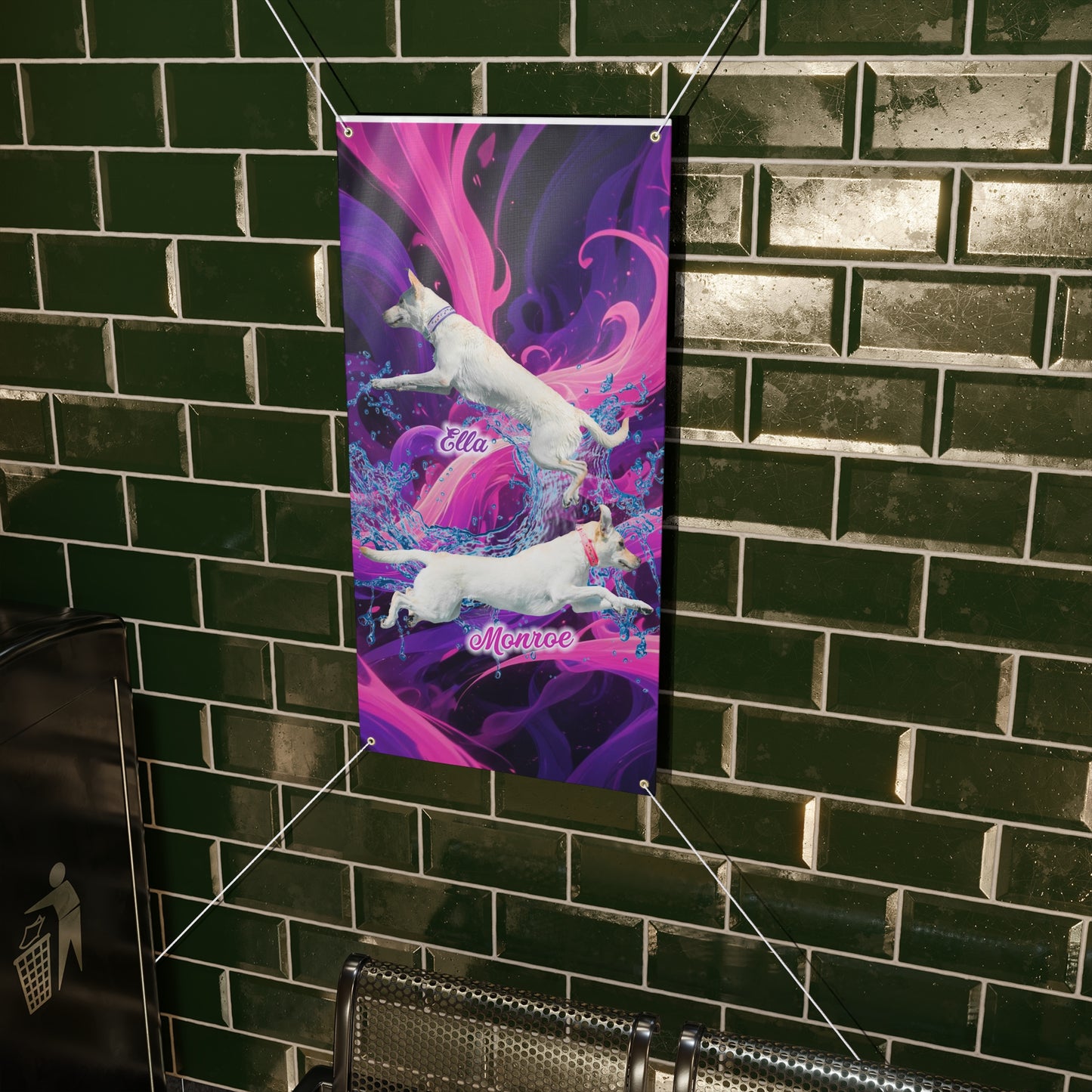 Ella and Monroe Vertical Matte Banner