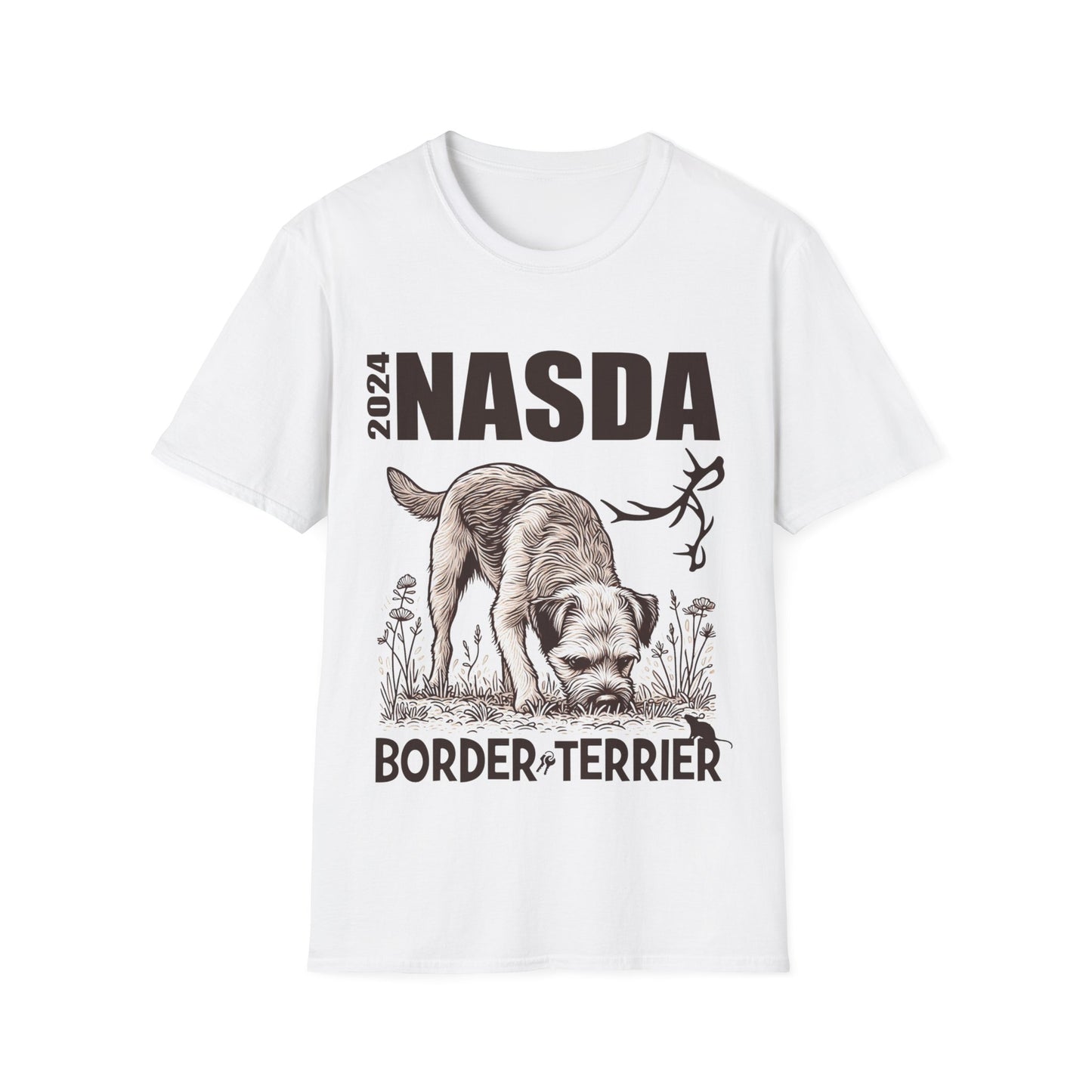 KATIE & ELLIE  - BORDER TERRIER.2 - NASDA  Unisex Softstyle T-Shirt