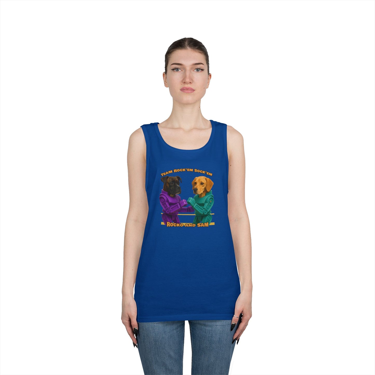 ROCKO SAM Unisex Heavy Cotton Tank Top