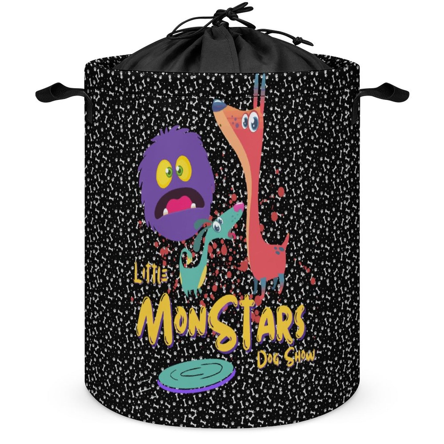 LITTLE MONSTERS Drawstring collapsible Laundry Basket