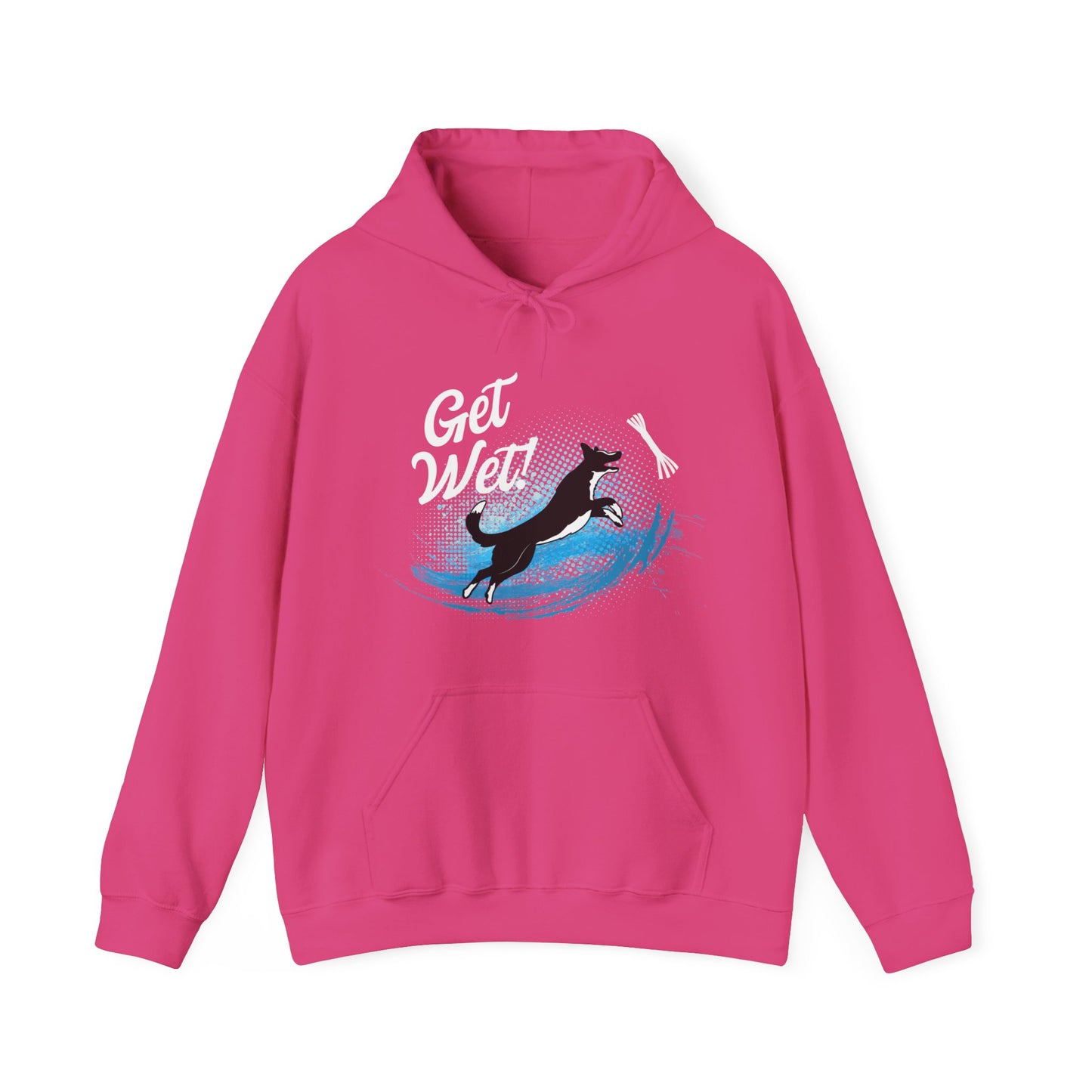 Get Wet 3 SMOOTH BORDER COLLIE - Unisex Heavy Blend™ Hooded Sweatshirt