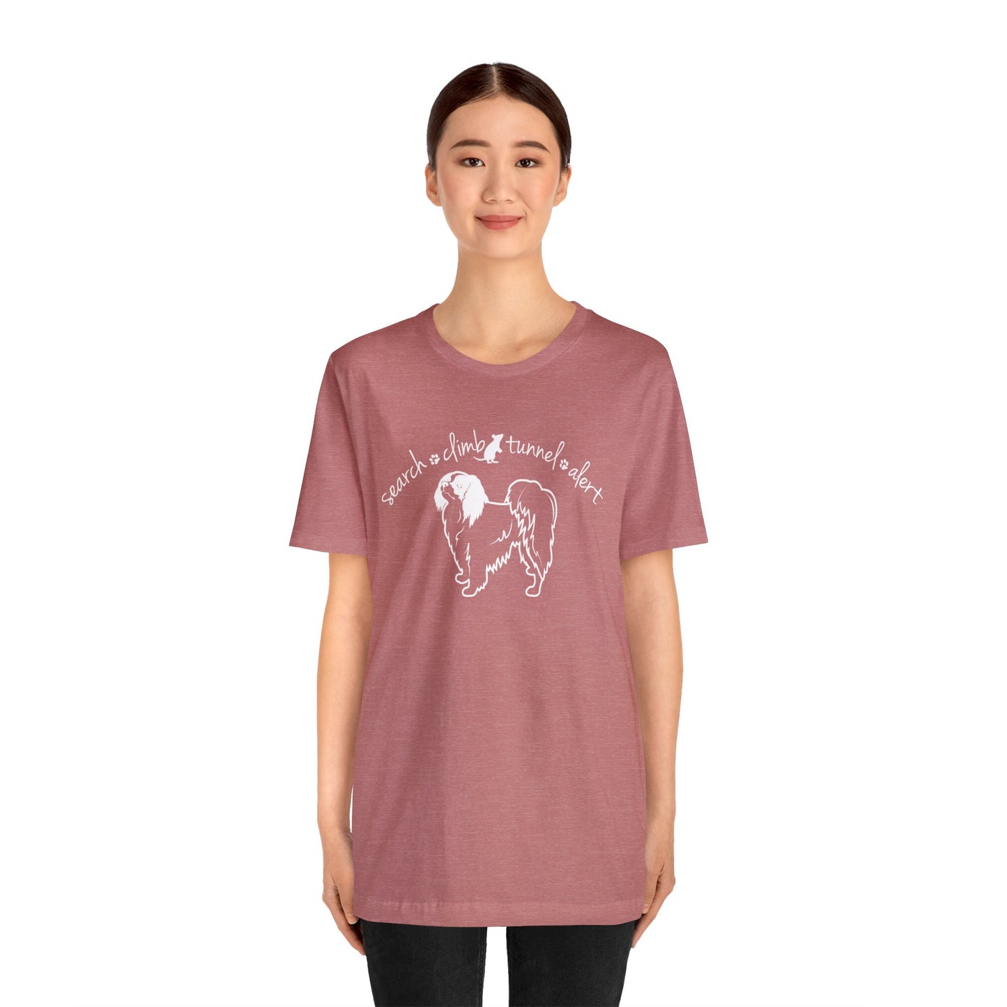 Phalene (Papillon) Barn Hunt  - Unisex Jersey Short Sleeve Tee