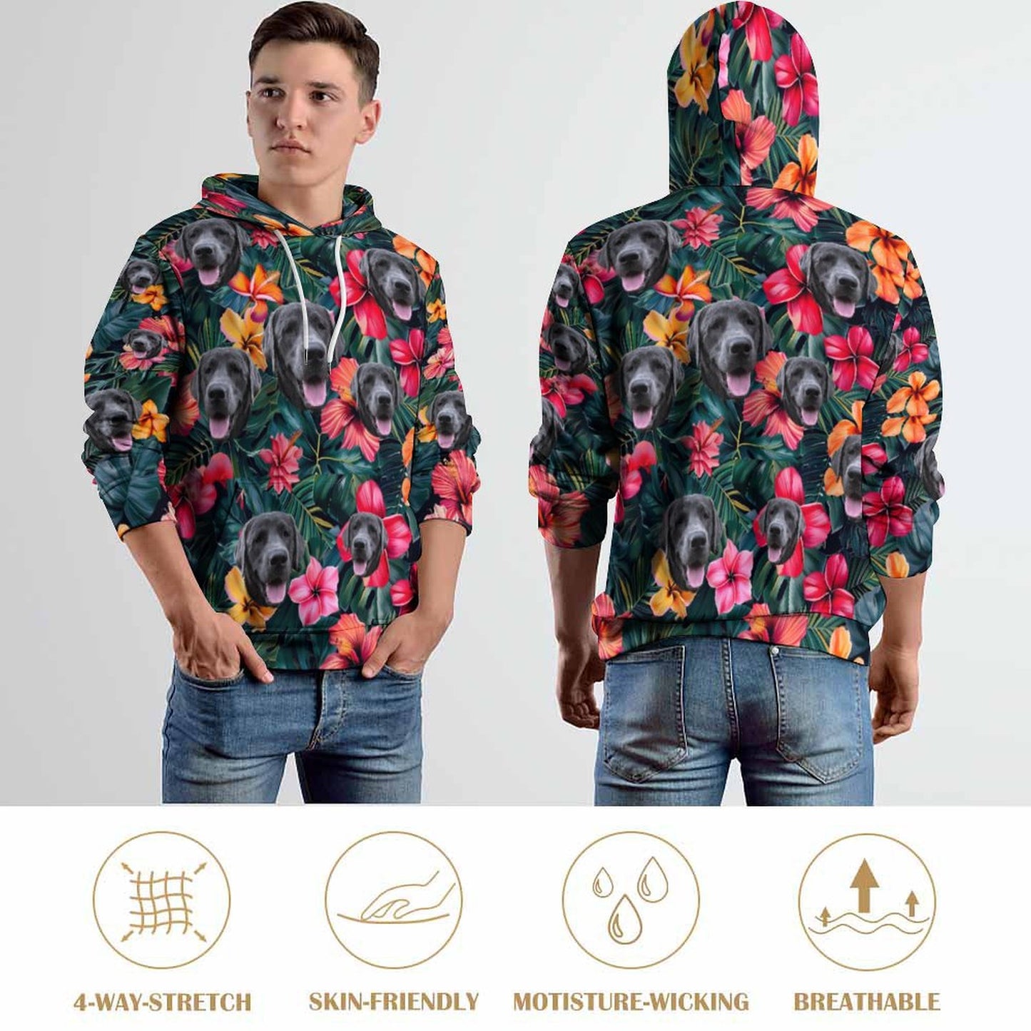 Custom Hoodie FACE PATTERN