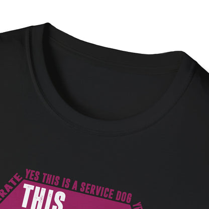 THIS DOG IS ALLOWED - SERVICE DOG _ Unisex Softstyle T-Shirt