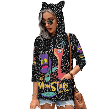 LITTLE MONSTERS Hooded Pullover DS004 (All-Over Printing)