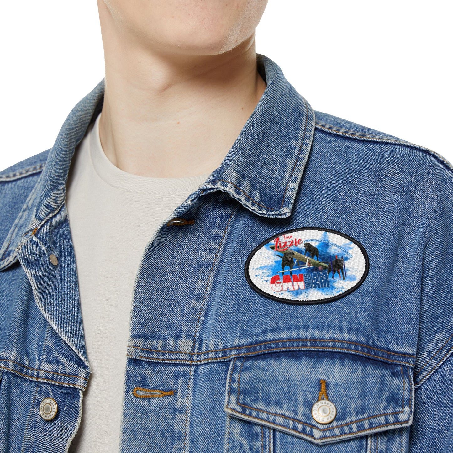 Copy of LIZZIE CAN AM Iron-On Patches white