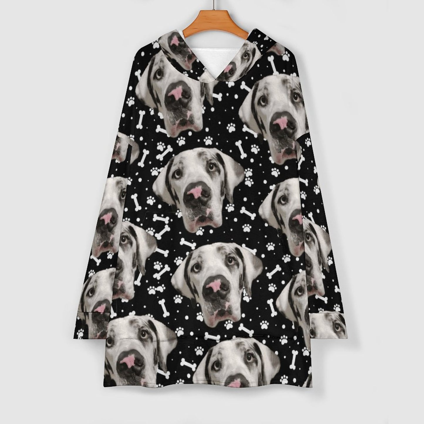 FACE w PAWS-n-BONES Wearable Sweater Blanket